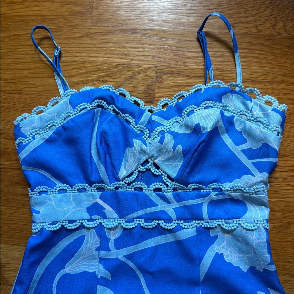 Vestique Blue Floral Mini Dress - Picture 3 of 5